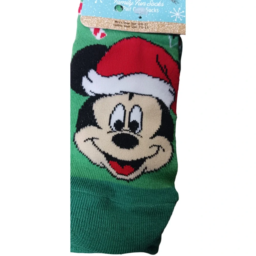 Disney Mickey Donald Duck and Pluto Matching Family Pack Holiday Sock Set 3 Pair